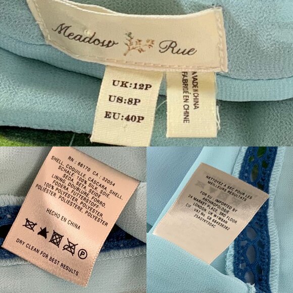 Anthropologie Meadow Rue Cuillin Silk Dress 8P Petite Sleeveless Mini Tie Belt - Picture 3 of 12